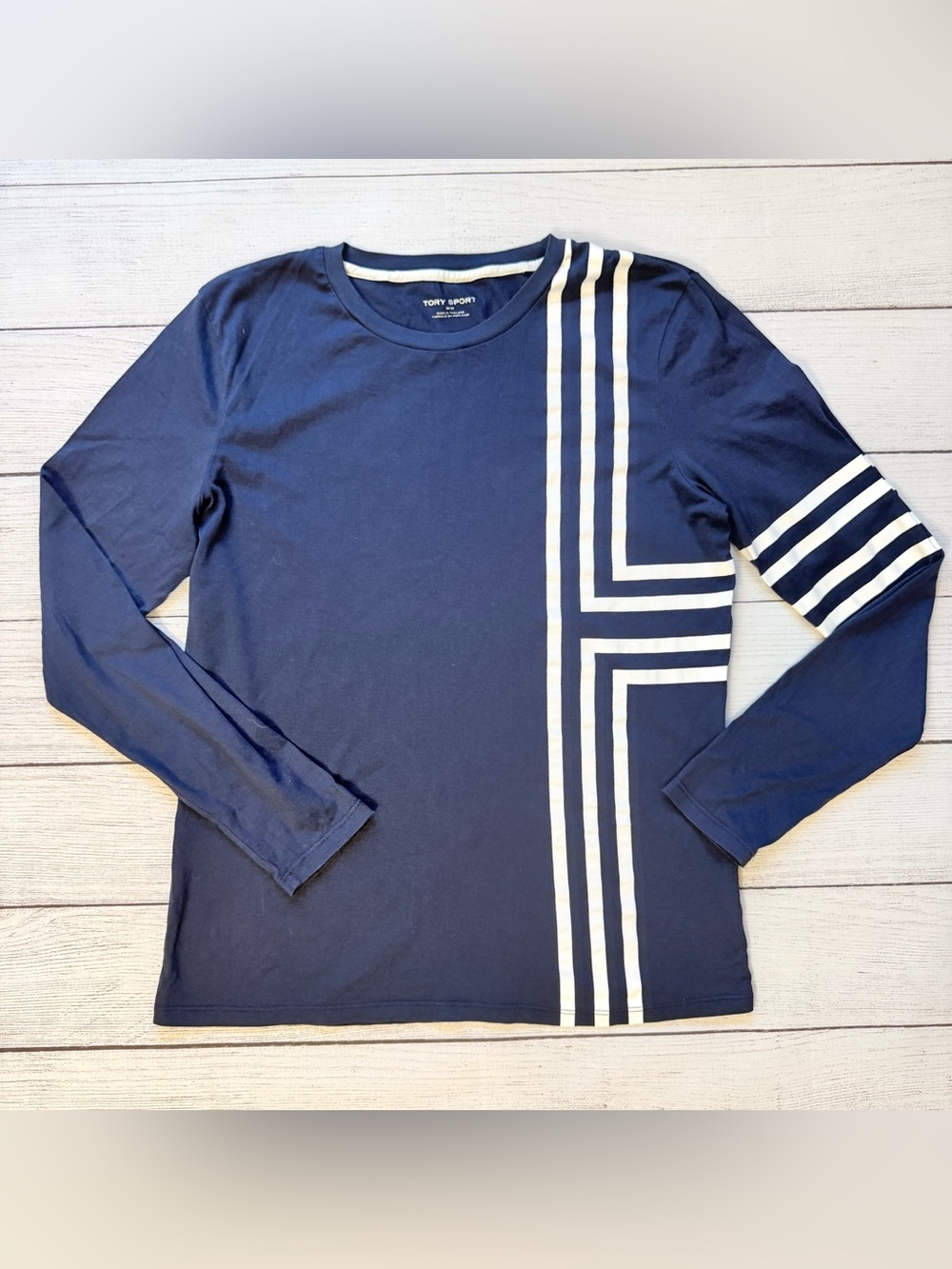 š¾ Tory Sport Navyā Tee with White Trim